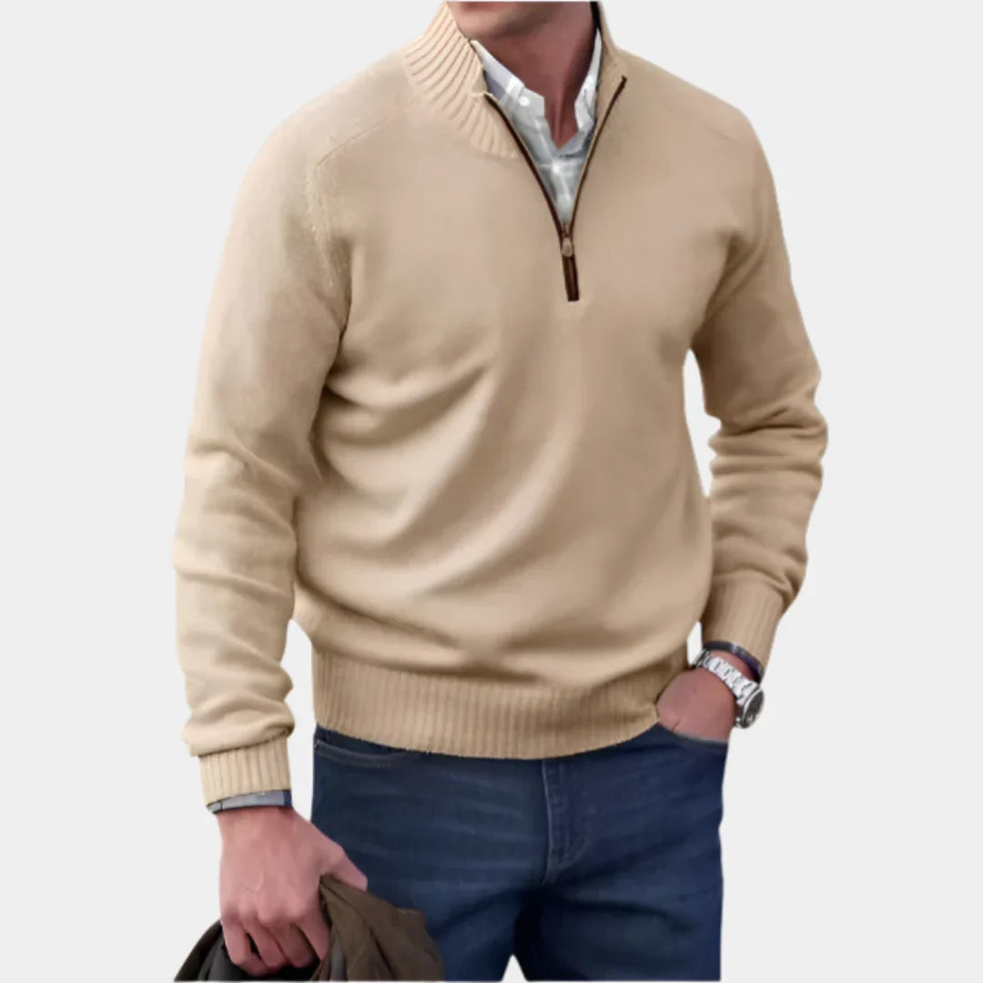 Malik | Pull Élégant Avec Zip