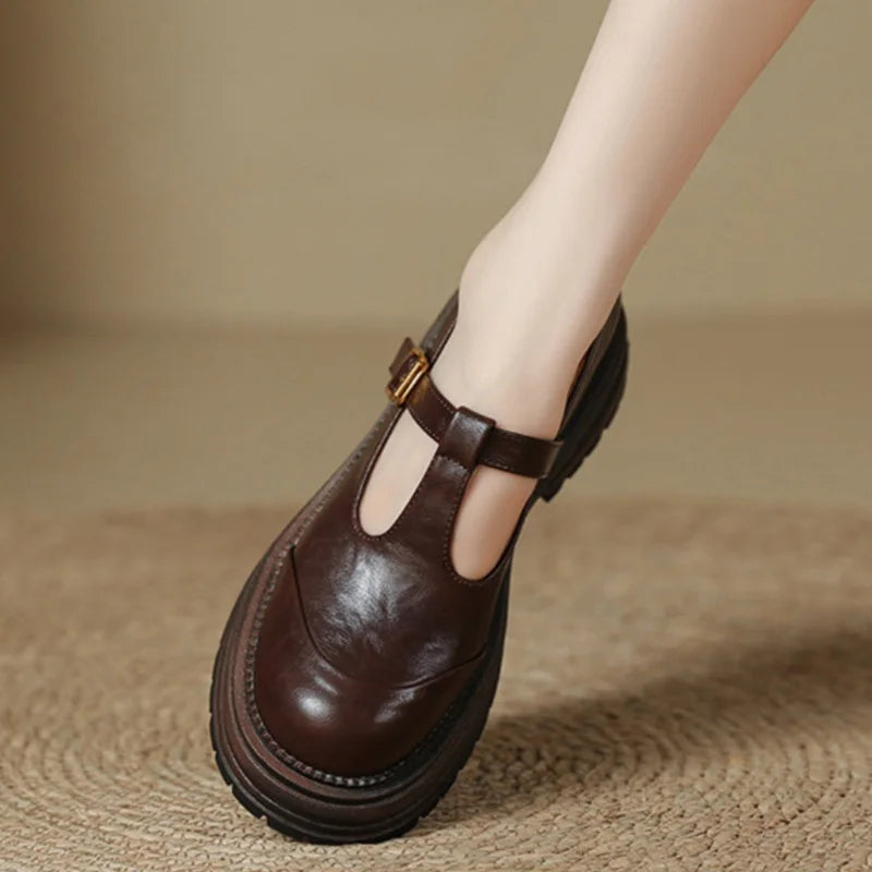 Fleur | Chaussures T-Bar avec Charme Vintage