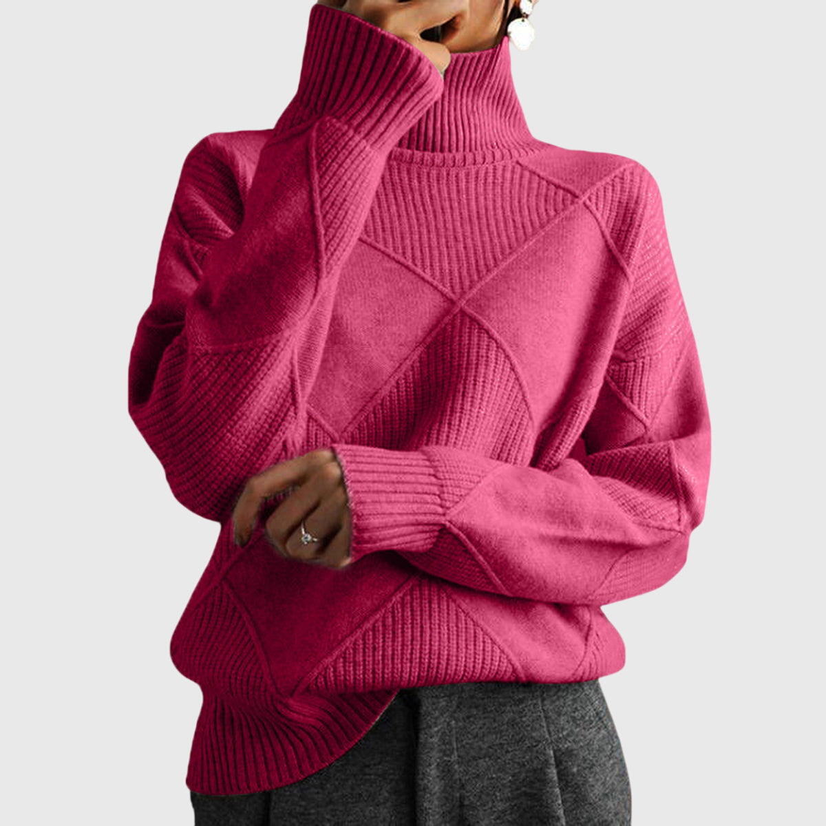 Lauren | Pull luxe à col haut