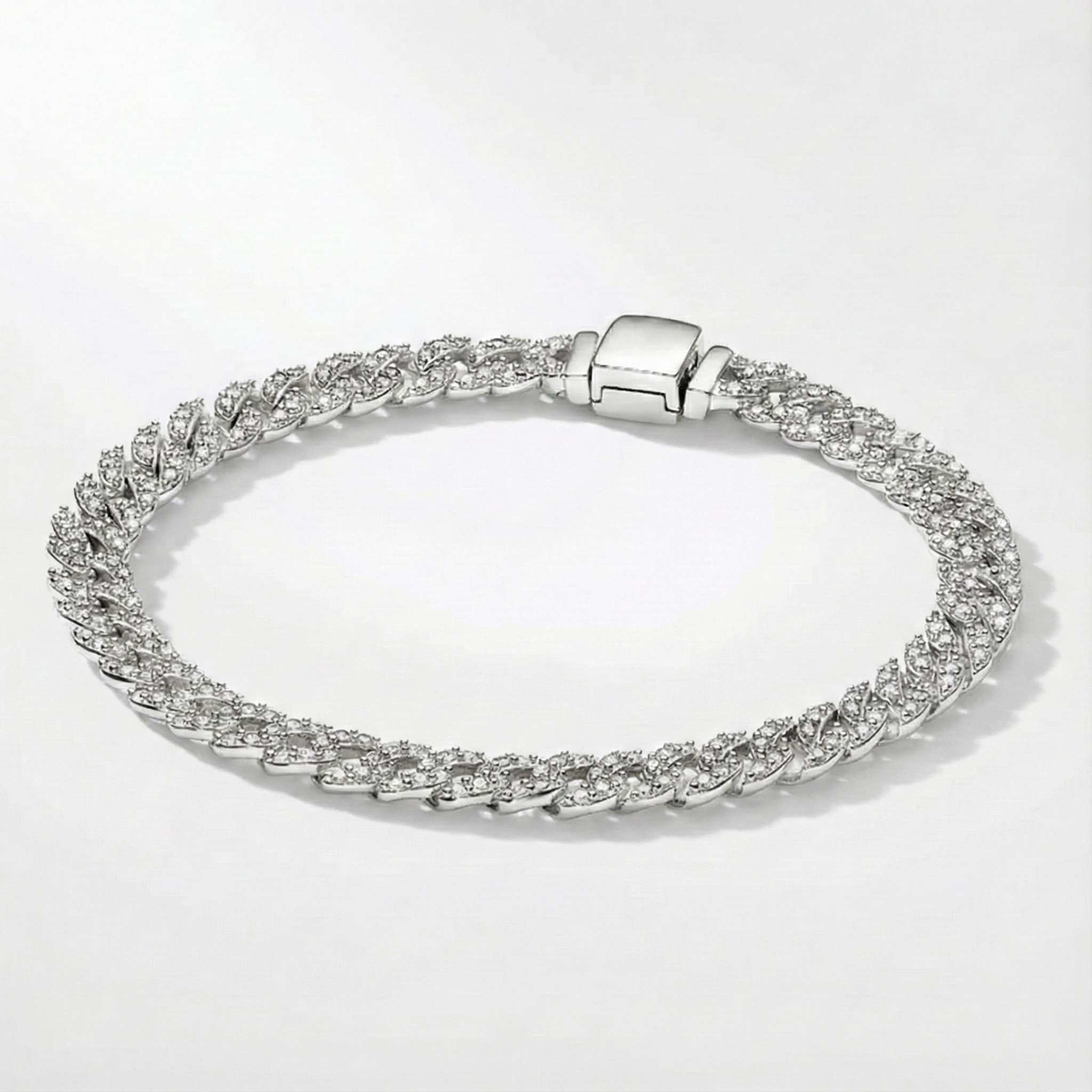Adele | Bracelet cubain en moissanite