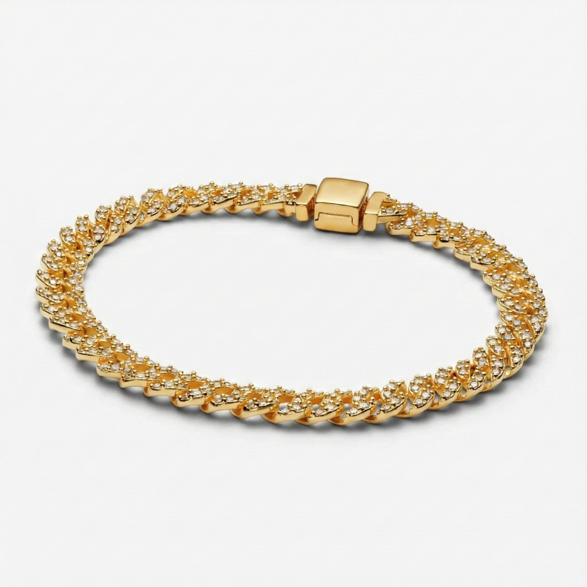 Adele | Bracelet cubain en moissanite